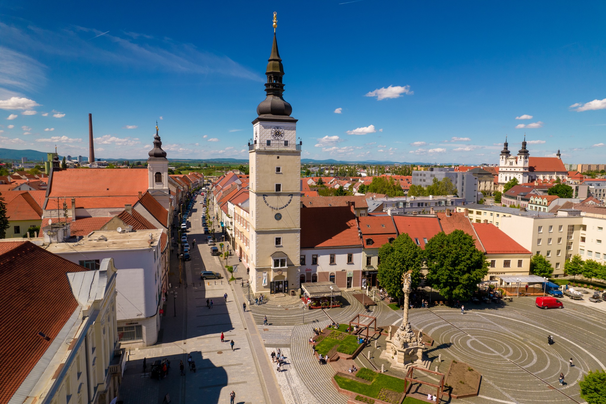 Trnava – panoramatický pohľad na historické centrum